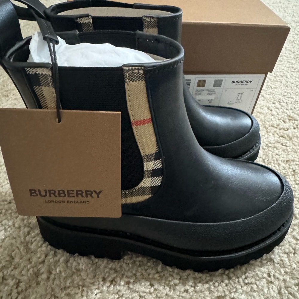 Burberry Kids Black Boots